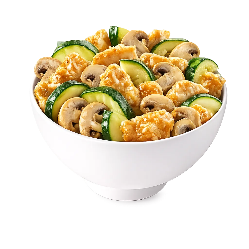 Panda Express Mushroom Chicken Bowl